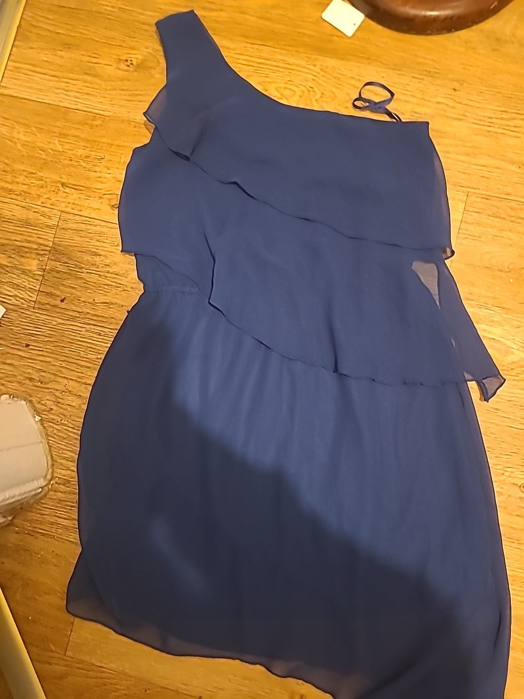 Ladies Rage Size 10 Dark Blue Cold Shoulder Lined Dress
