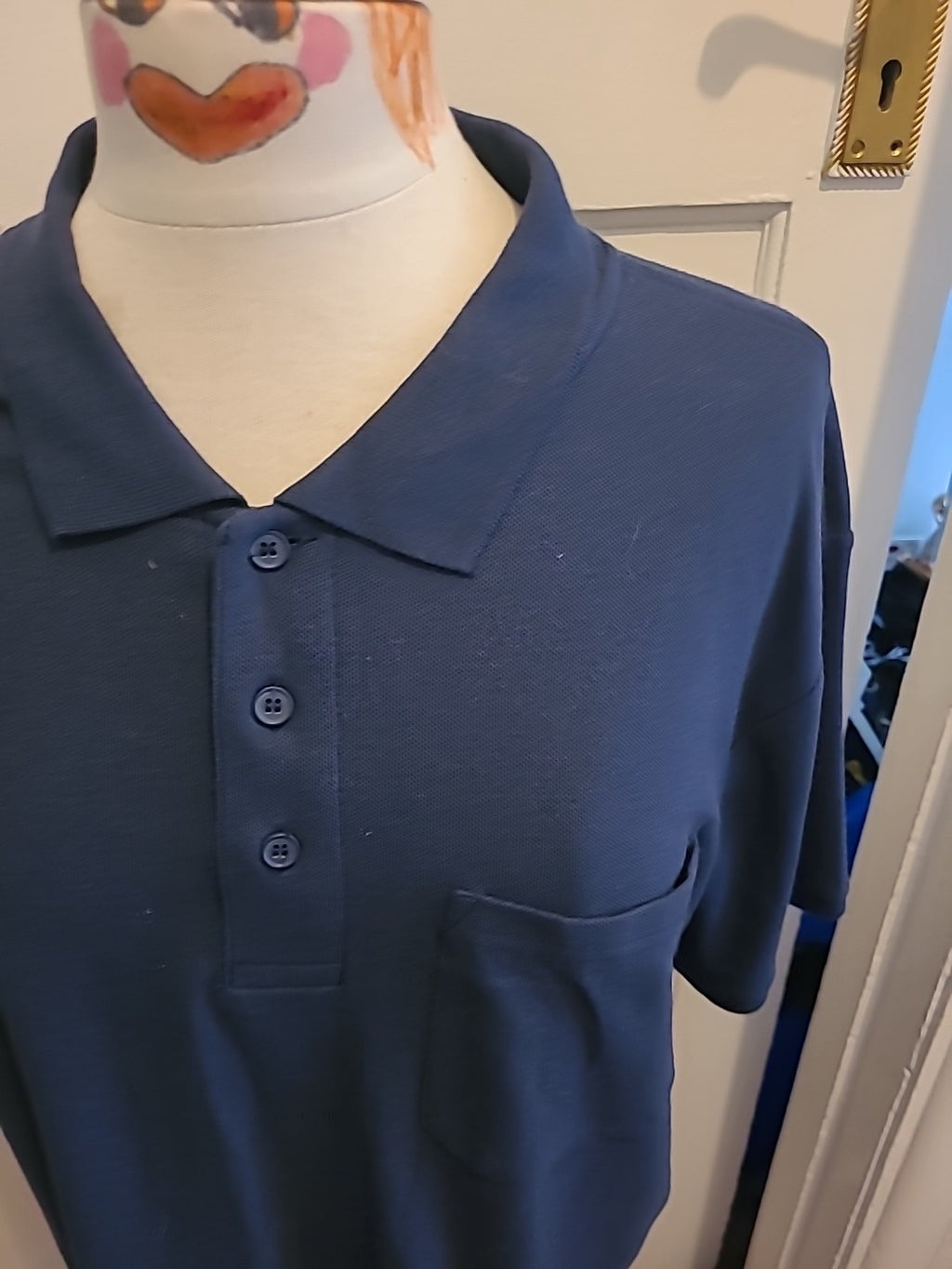 Mens Fruit Of The Loom Size XL Navy Polo