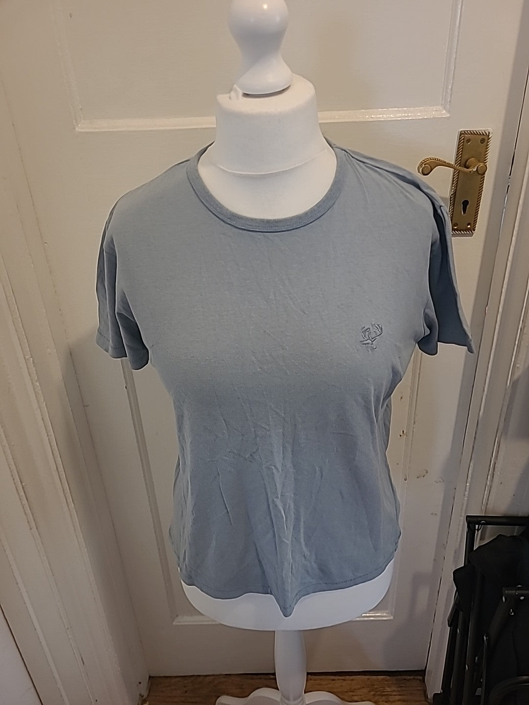 Mens M&Co Size Small Bluey Grey Pyjama Top