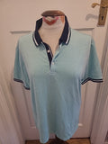 Mens M&S Size Medium Regular Fit Mint Coloured Short Sleeved Polo