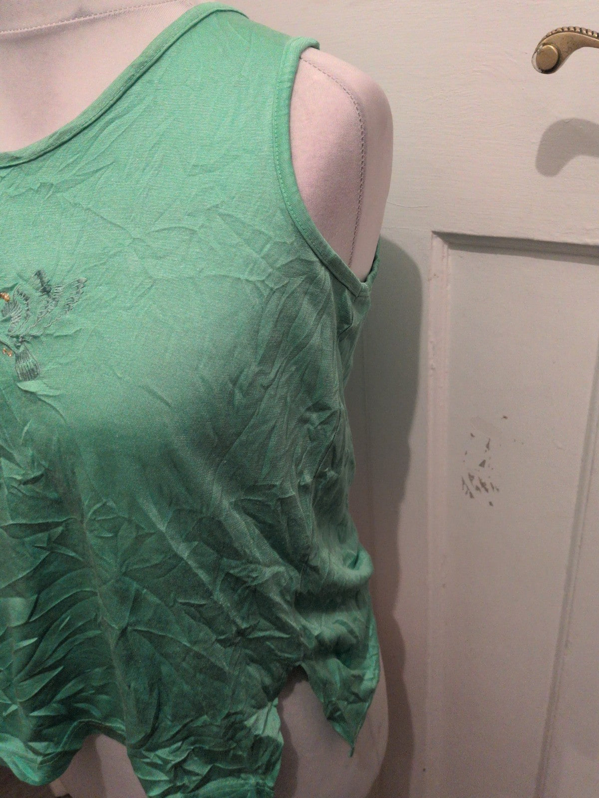 Isabelle Medium Green Sleeveless T-shirt