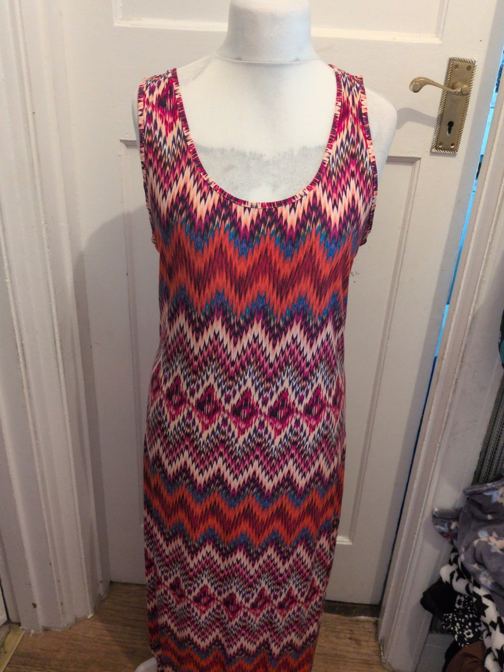 Primark 20 Long Length Sleeveless Pencil Dress Multi