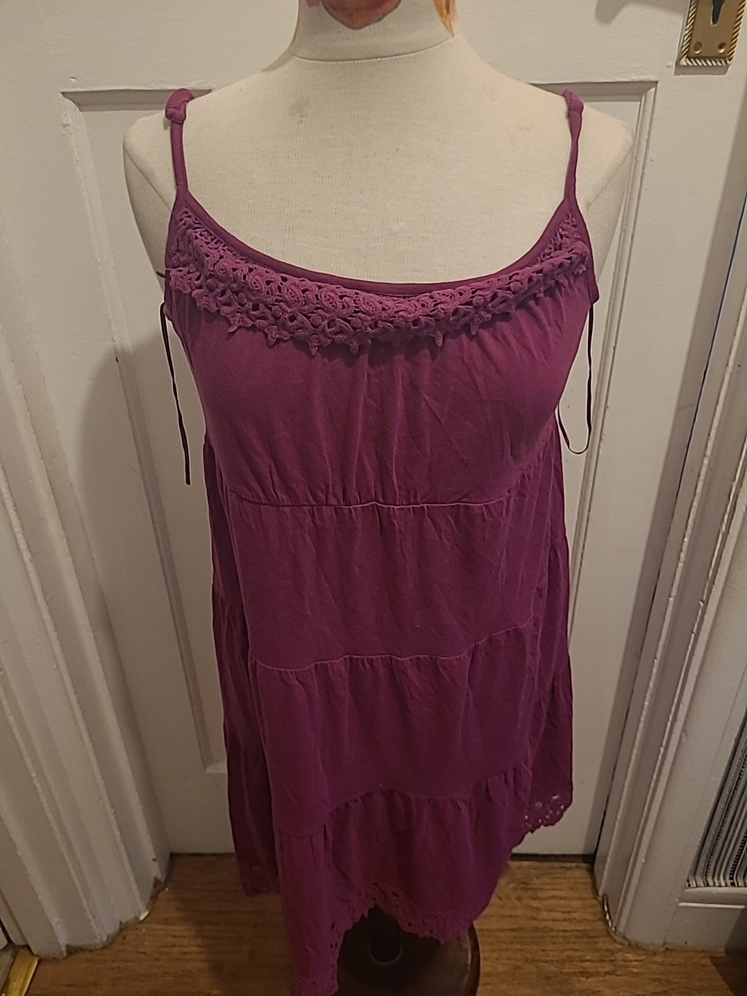 Ladies Tu Size 14 Deep Purple Sleeveless Midi Dress