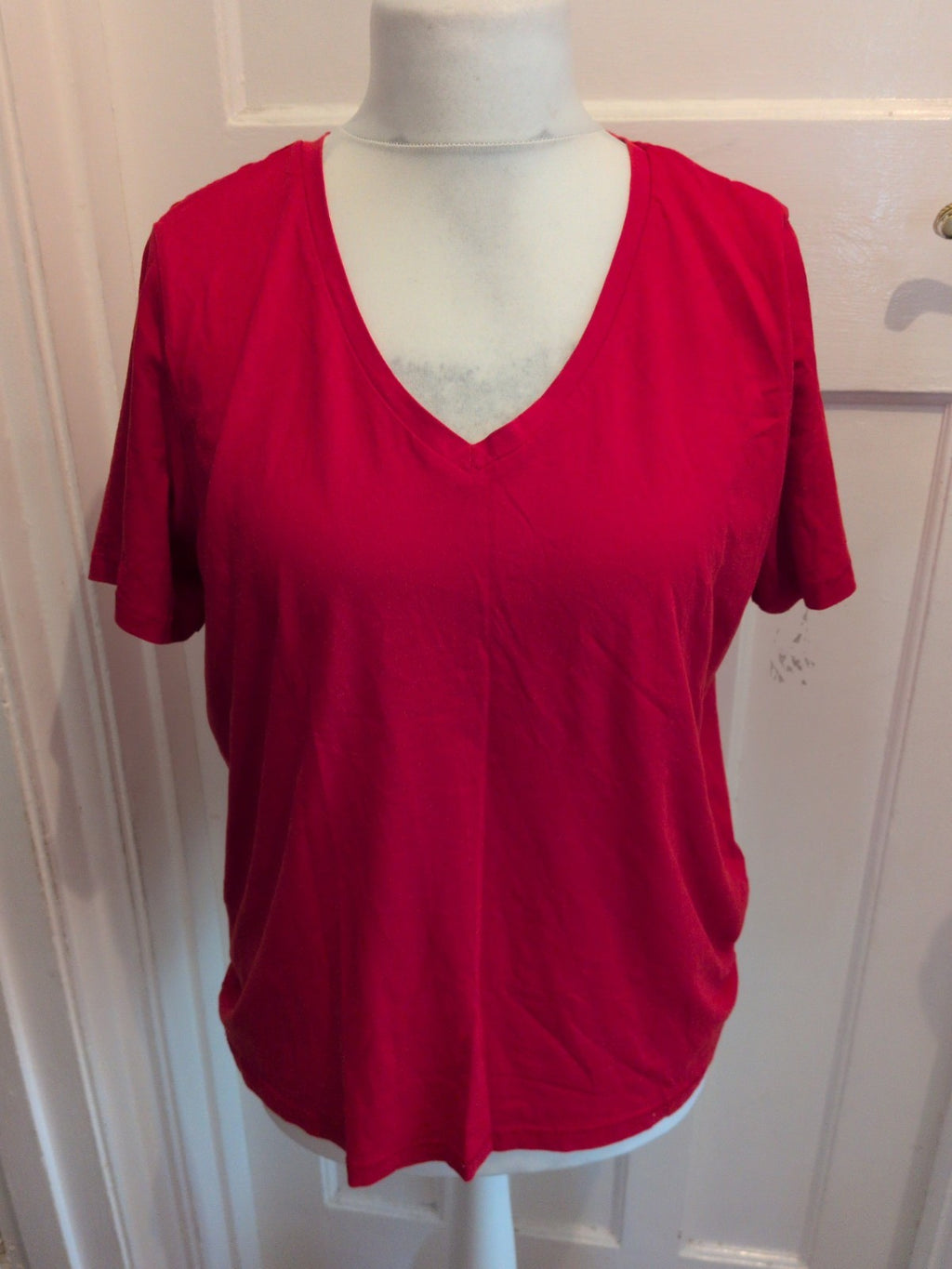 Primark XL Red V Neck Short Sleeve T-shirt