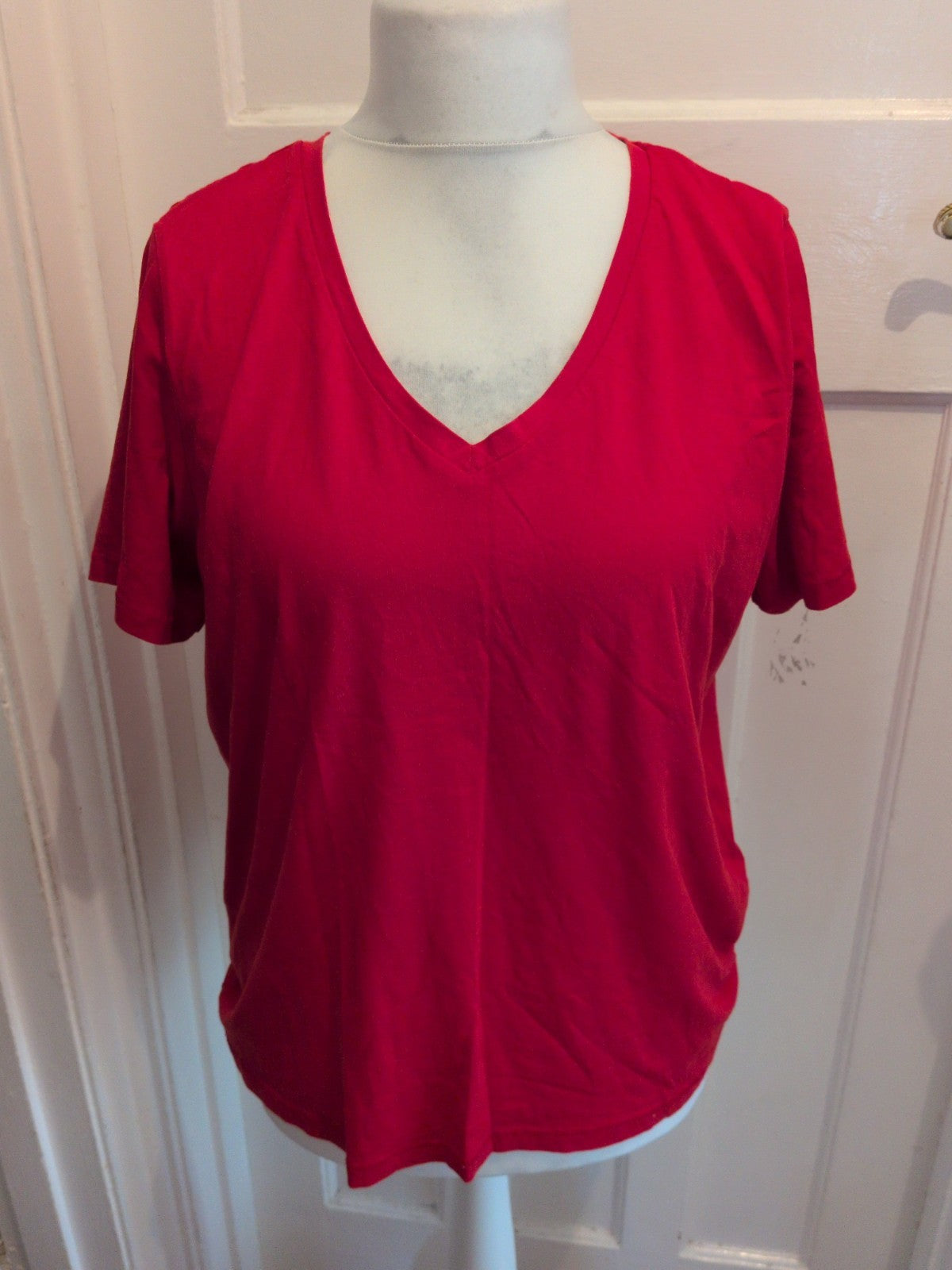 Primark XL Red V Neck Short Sleeve T-shirt