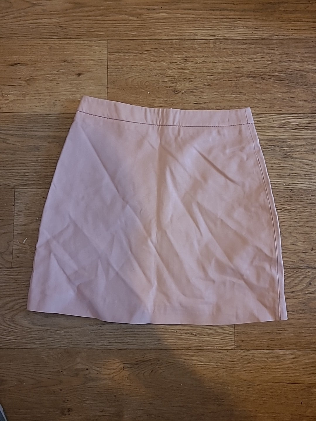 Ladies Dancing Leopard Size 6 Pink Pleather Mini Skirt