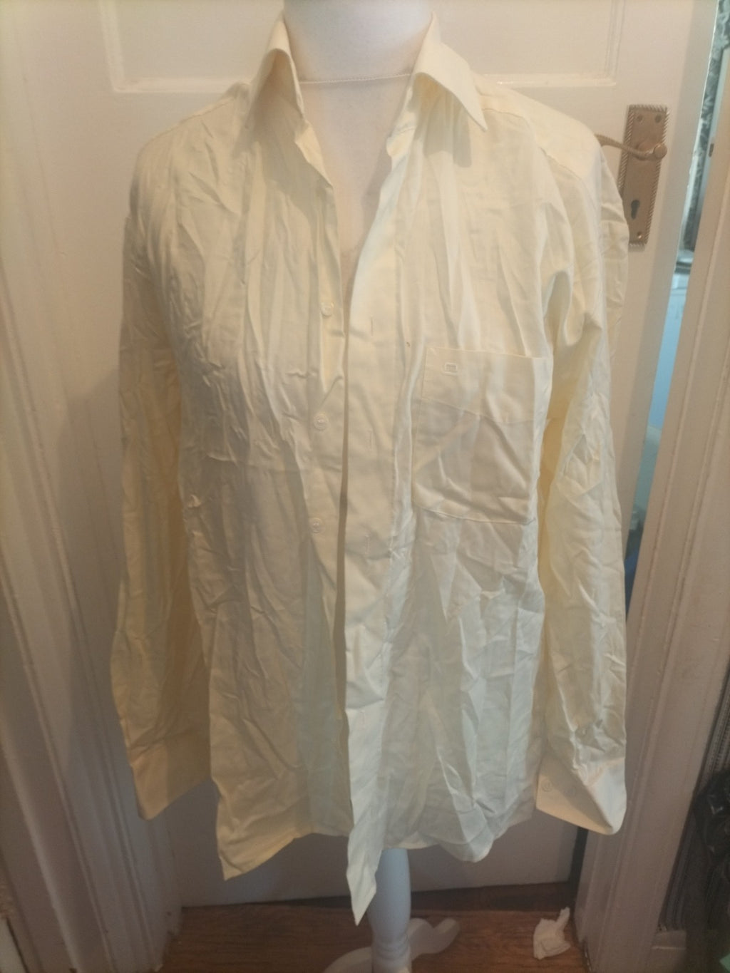 Mens Olymp Size 16 Cream Long Sleeve Shirt