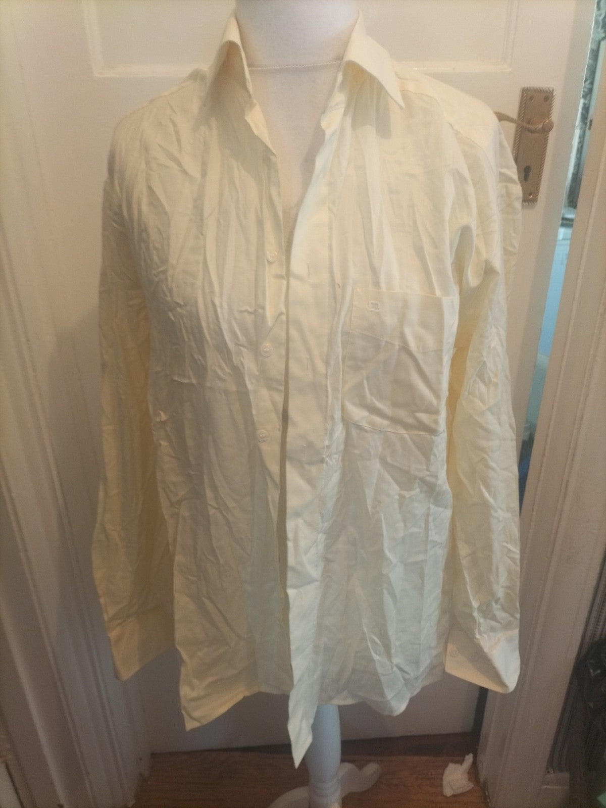 Mens Olymp Size 16 Cream Long Sleeve Shirt