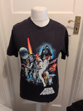 Mens Star Wars Small Navy Short Sleeve Character Print T-shirt