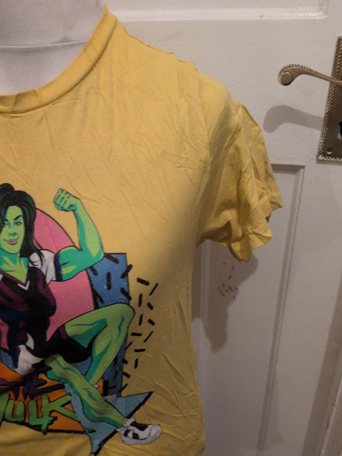 Marvel Small Yellow Short Sleeve Ladies T-shirt