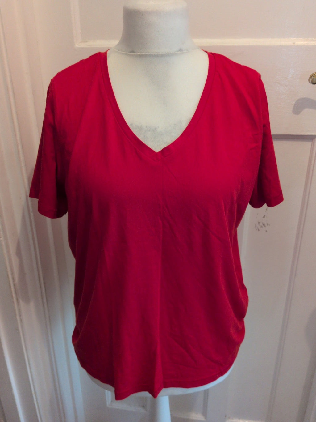 Primark XL Red V Neck Short Sleeve T-shirt