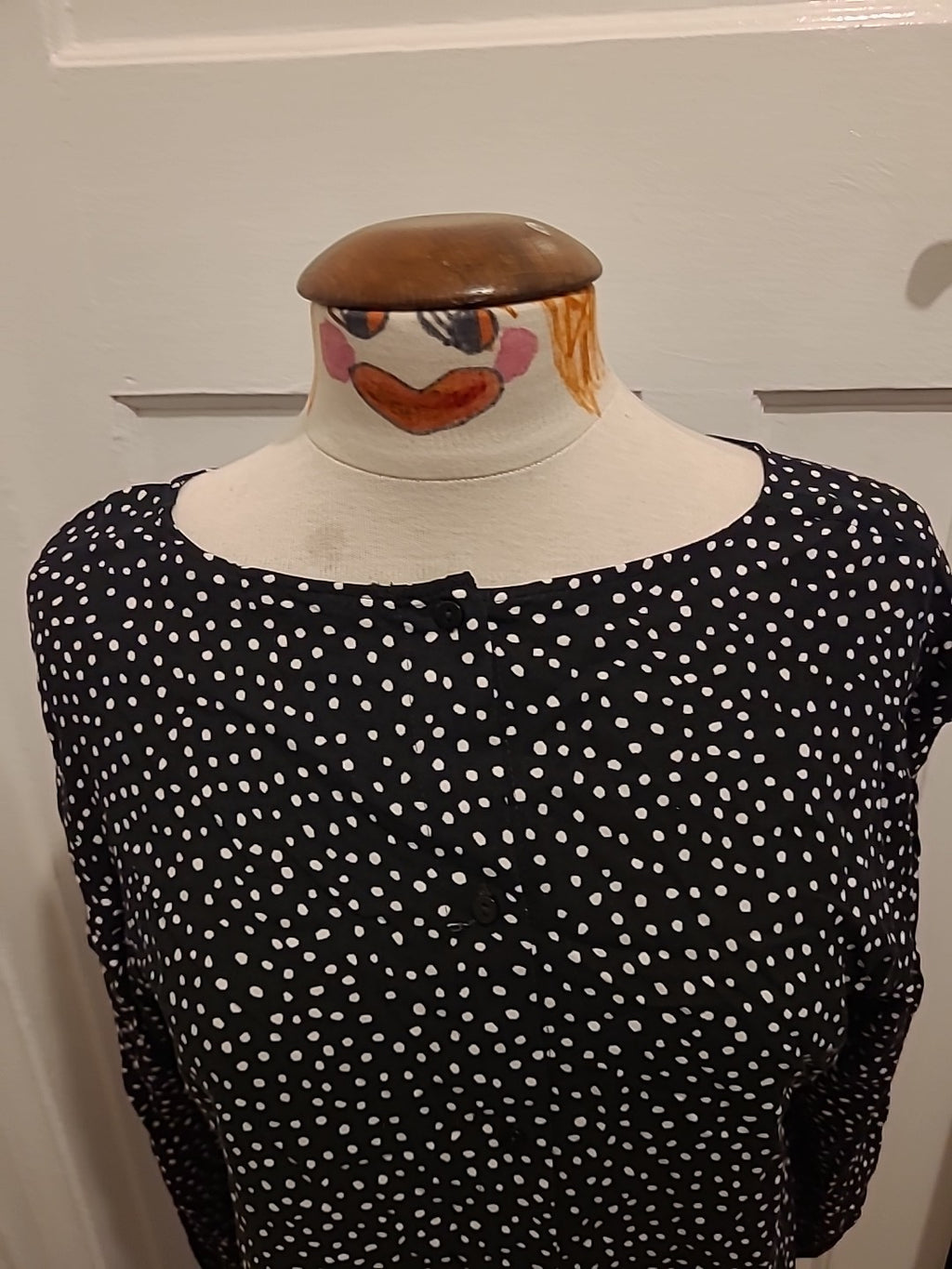 Ladies George Size 14 Polkadot Long Sleeved Blouse