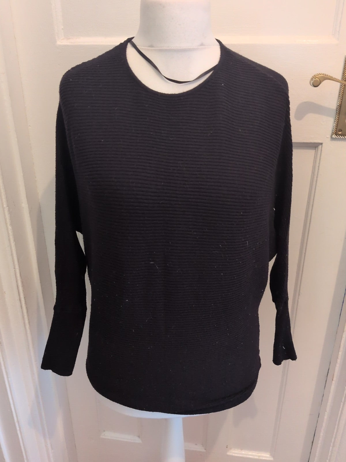 Primark Xs Black Rib Jumper