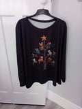 Ladies 4XL Christmas Top With Cats Emery Rose Free Delivery