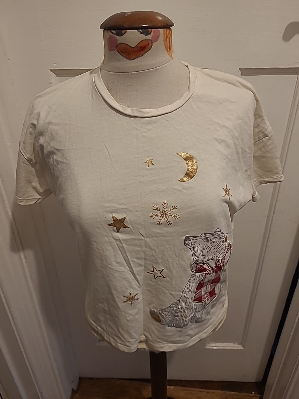 Ladies George Size 4-6 Polar Bear Pyjama Top