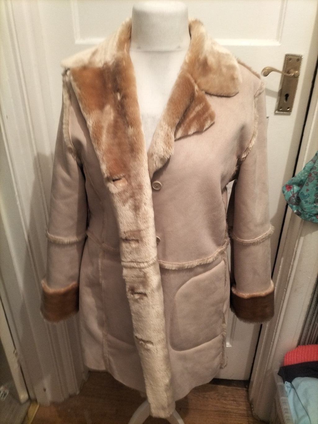 Marks And Spencer 18 Camel Fur Lined Coat
