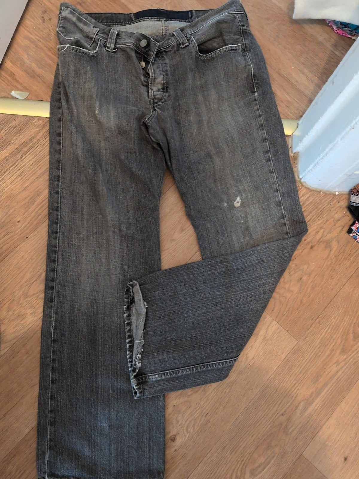 Mens French Connection W36" L32" Grey Denim Jeans