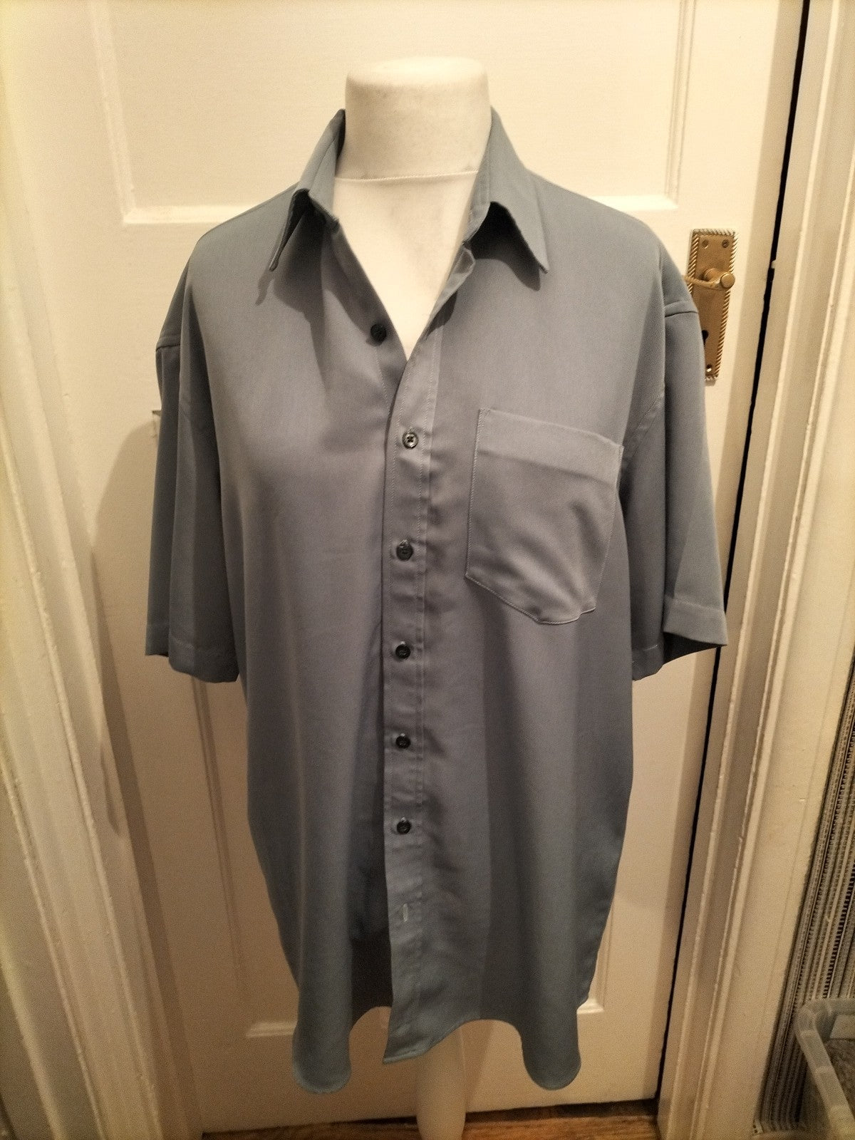 Mens James Fashion Size XL Bluey Grey Short Sleeved Shirt