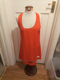 Ladies Asos Size 12 Bright Peach Sleeveless A Line Dress