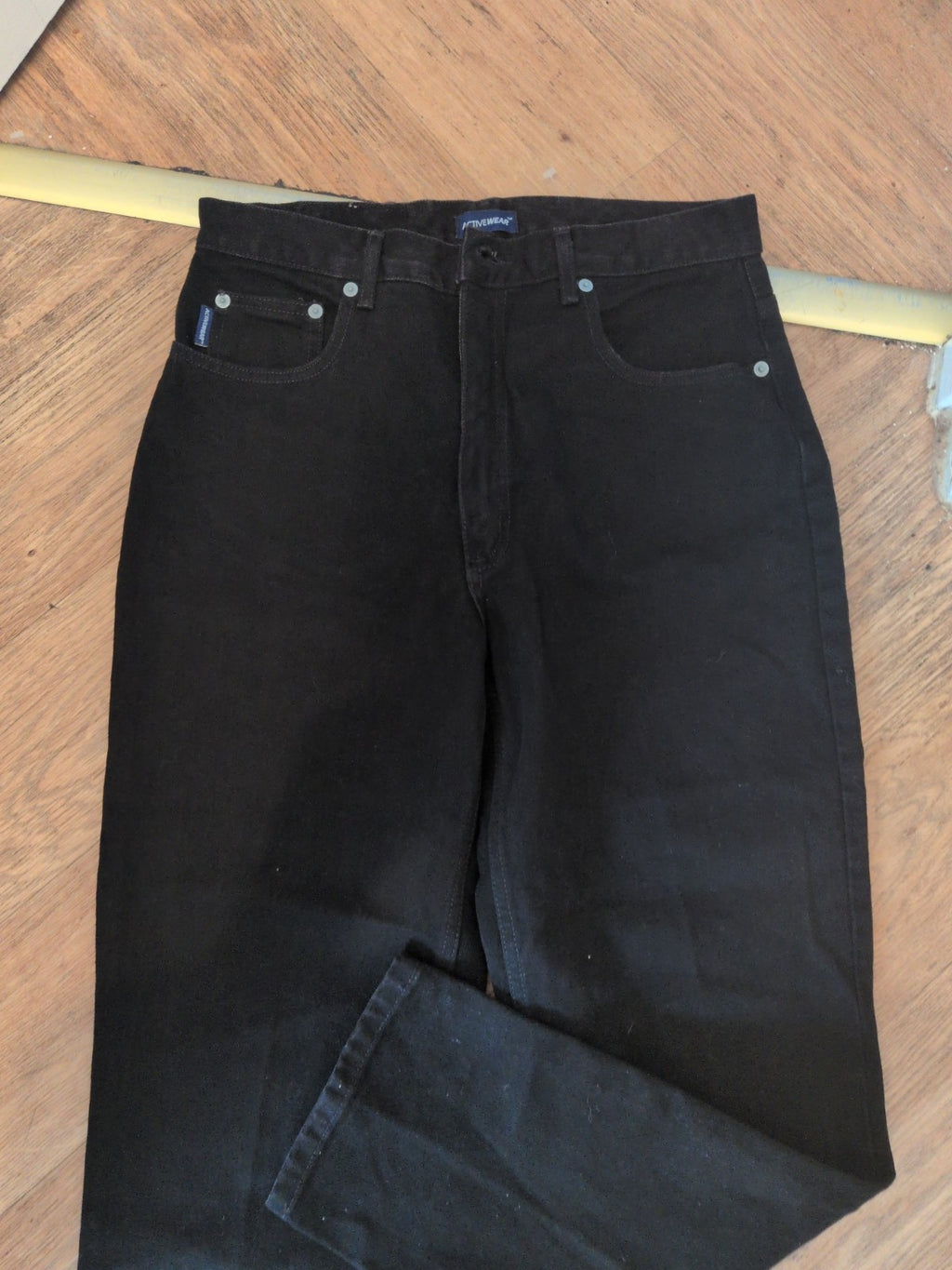 Ladies Activewear Size 14 Black Straight Leg Jeans