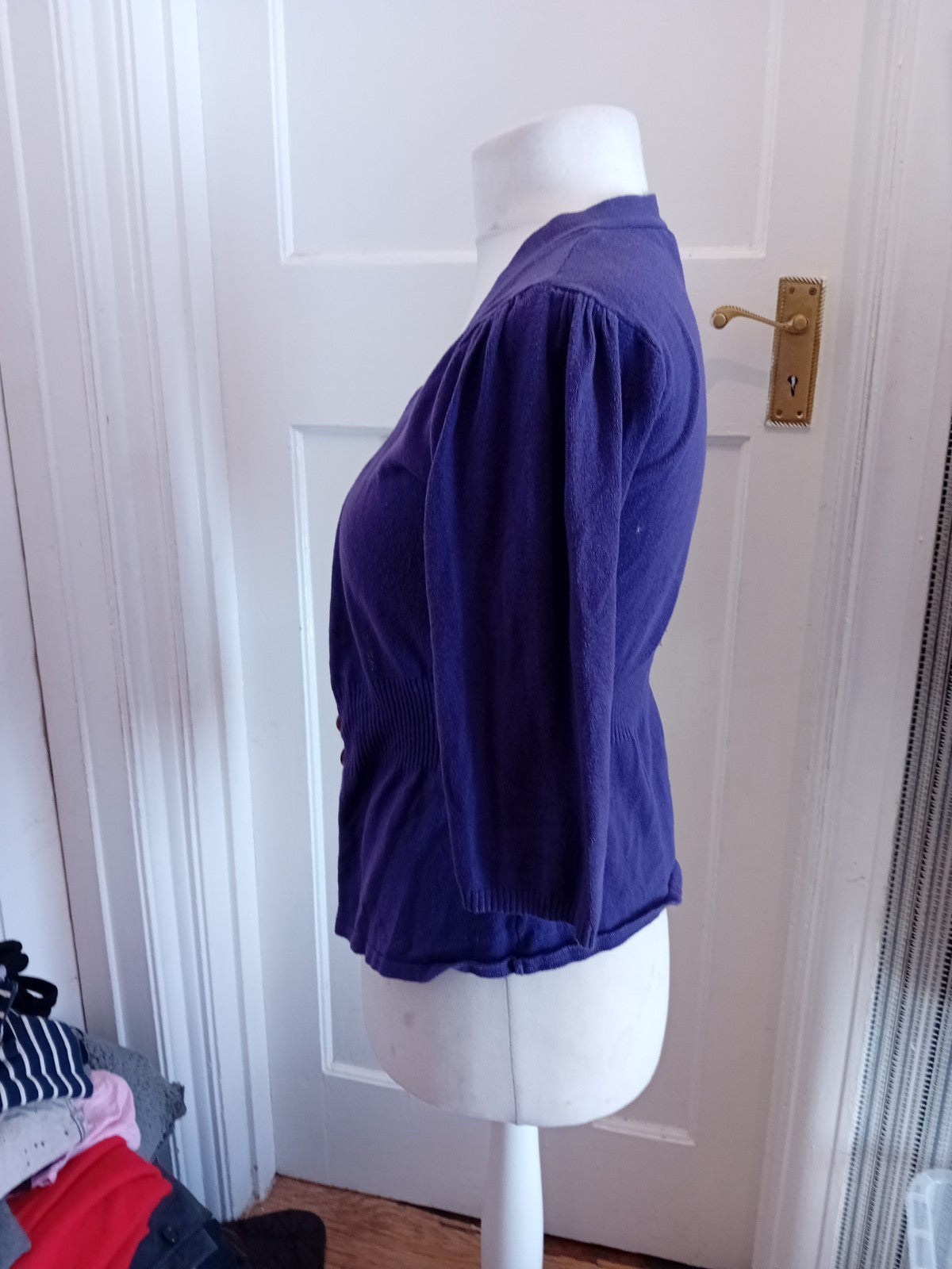 Primark 14 Purple 3 Buttoned Long Sleeve Cardigan