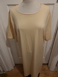 Ladies Size XL Beige Short Sleeved A Line Dress