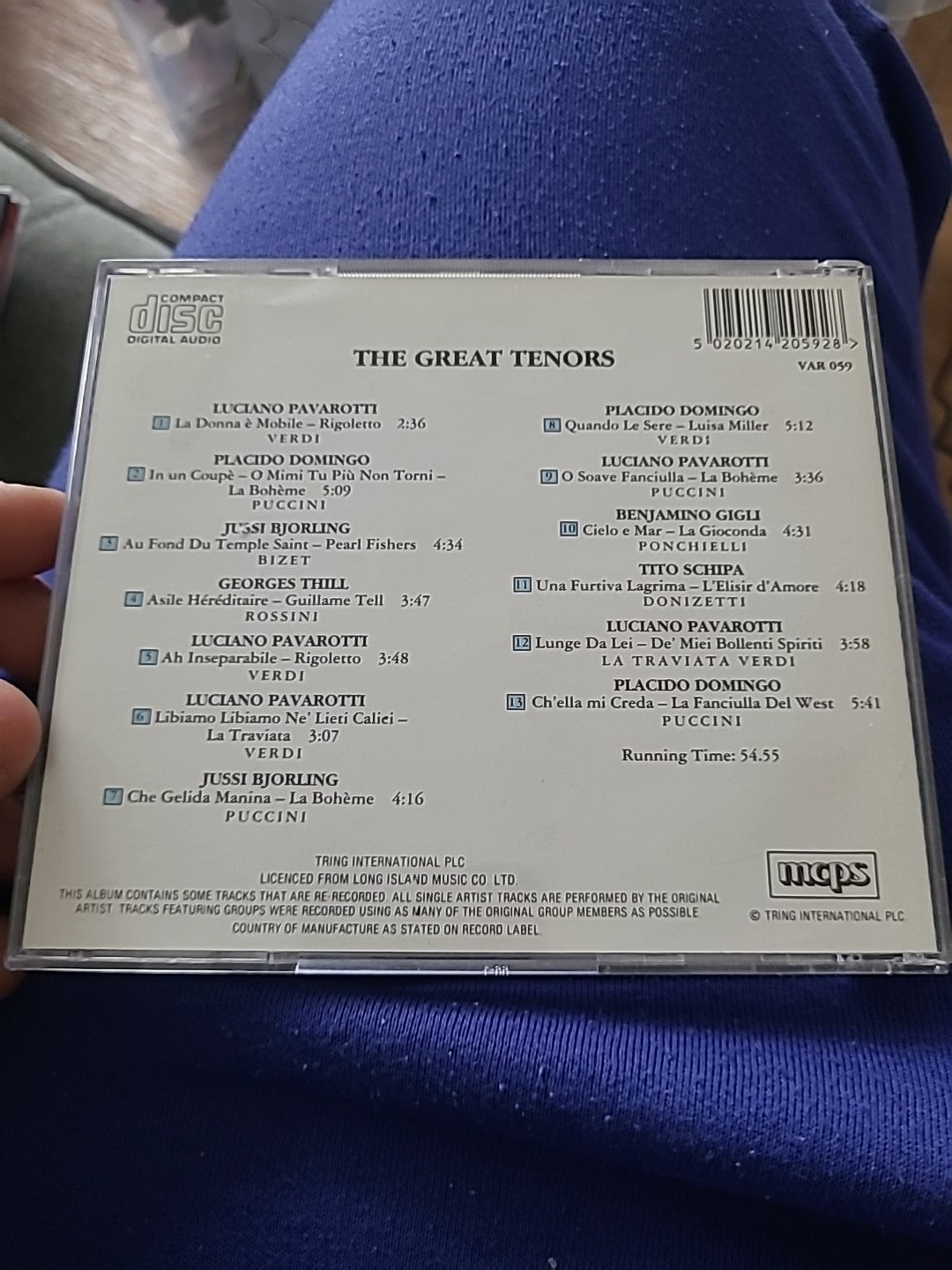 Opera Favourite Highlights CD The Great Tenors