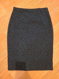 Ladies Principles Size 10 Dark Green/Black Elasticated Pencil Skirt