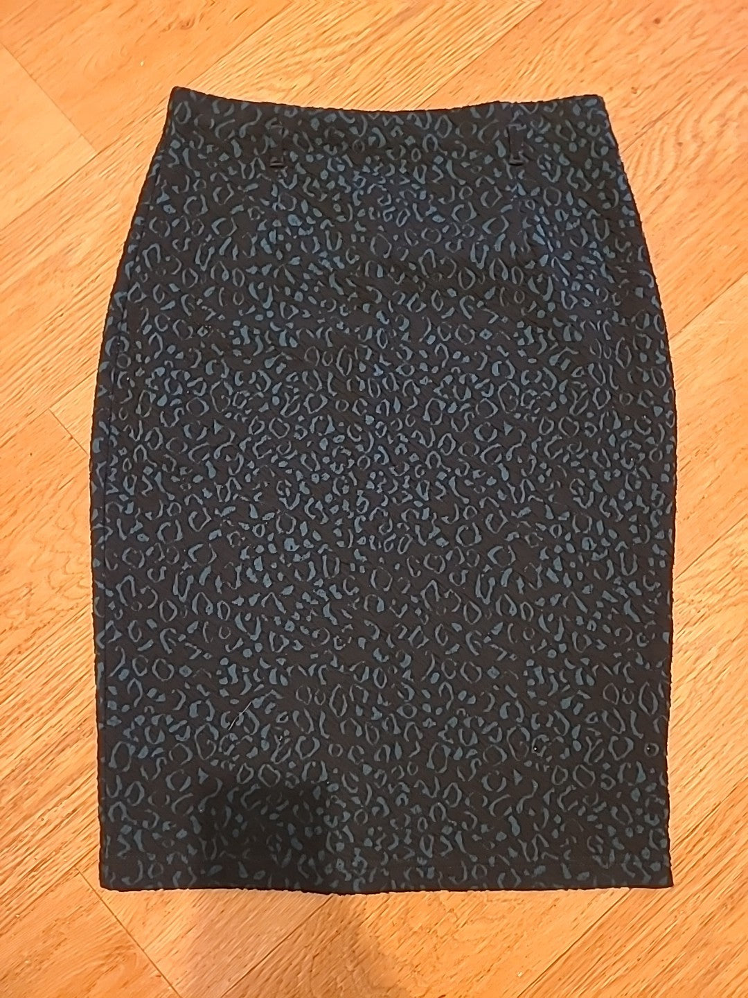 Ladies Principles Size 10 Dark Green/Black Elasticated Pencil Skirt