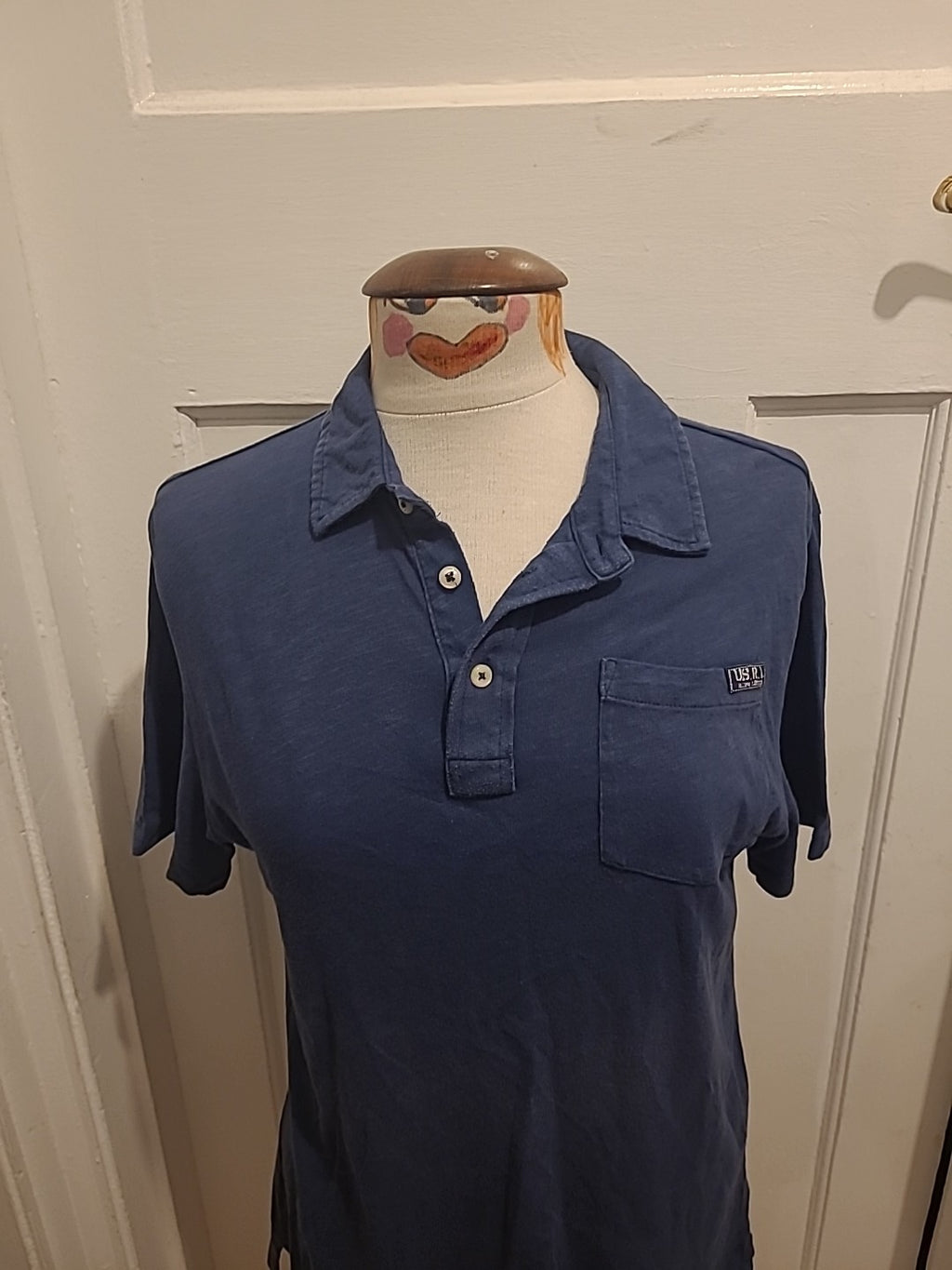 Unisex Polo Ralph Lauren Size XL (18-20) Navy Polo Shirt Short Sleeve