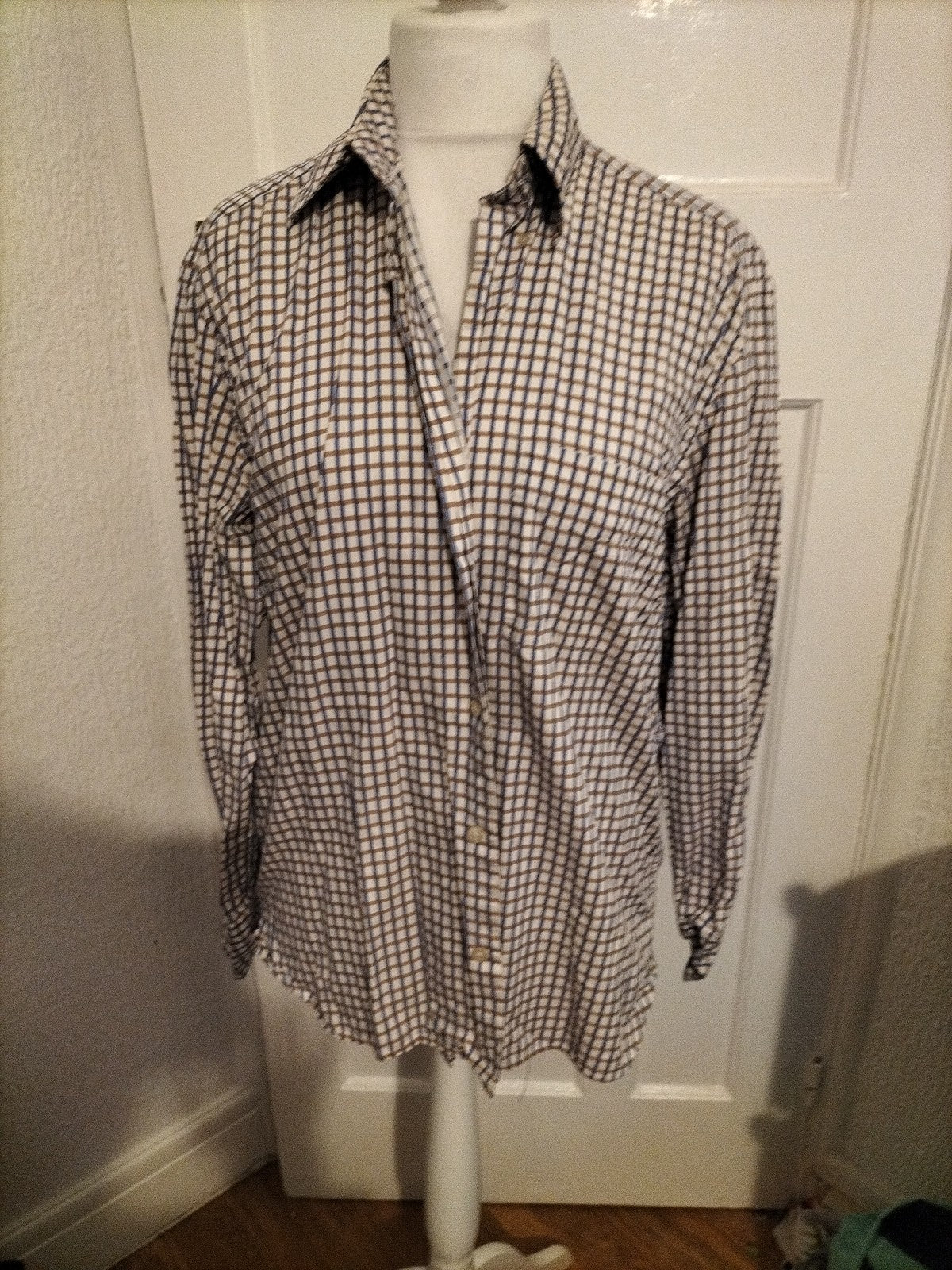 Mens Heavy Construction Size L Multi Check Long Sleeved Shirt