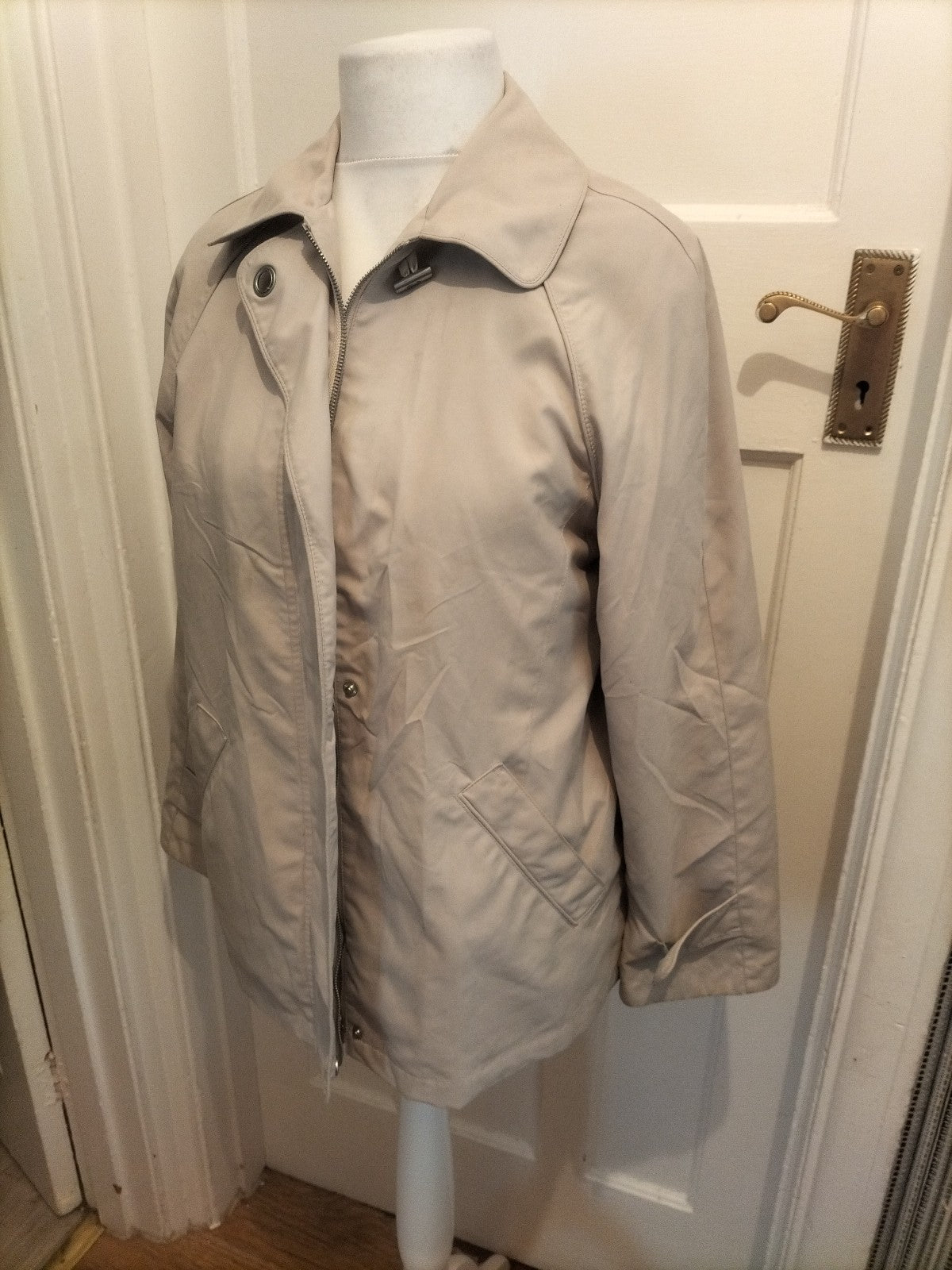 Ladies Dannimac Size M Stone Lined Zipped Jacket