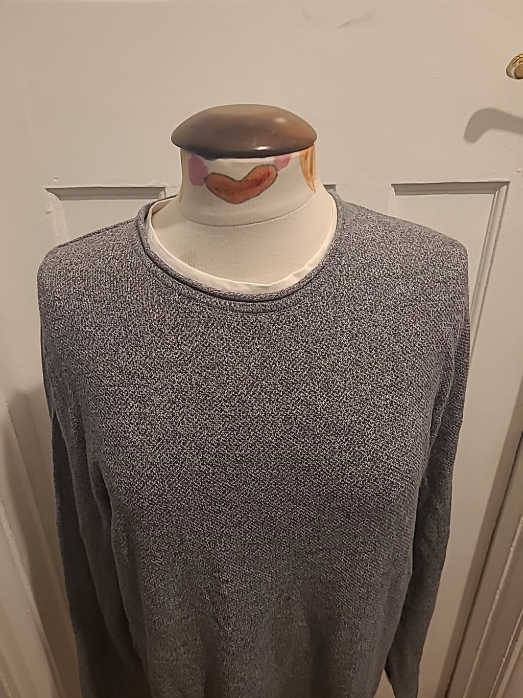 Mens Springfield Size Medium Grey Long Sleeved Pullover Jumper