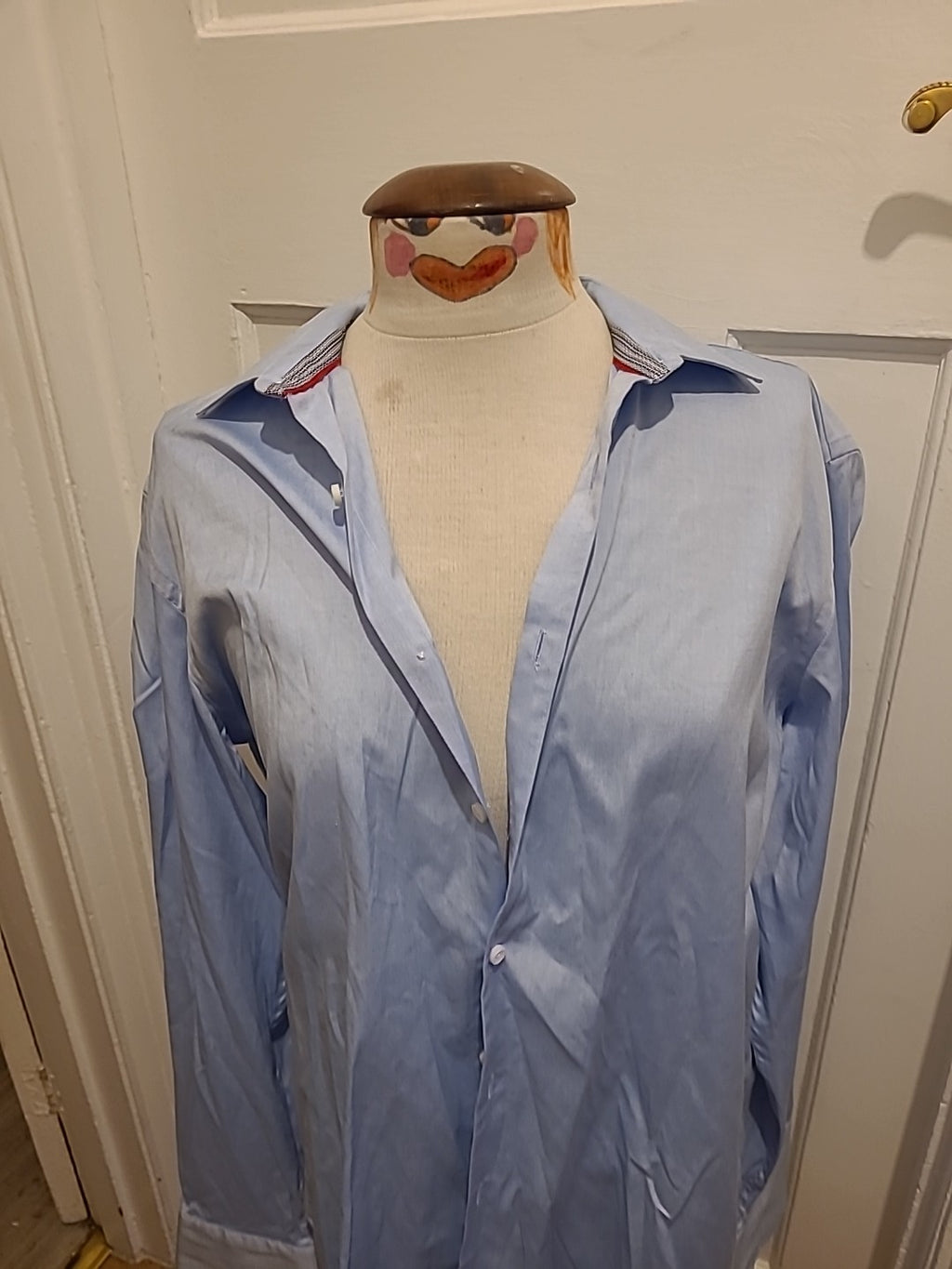 Mens Autograph Size 16 Collar Tailored Fit Blue Shirt