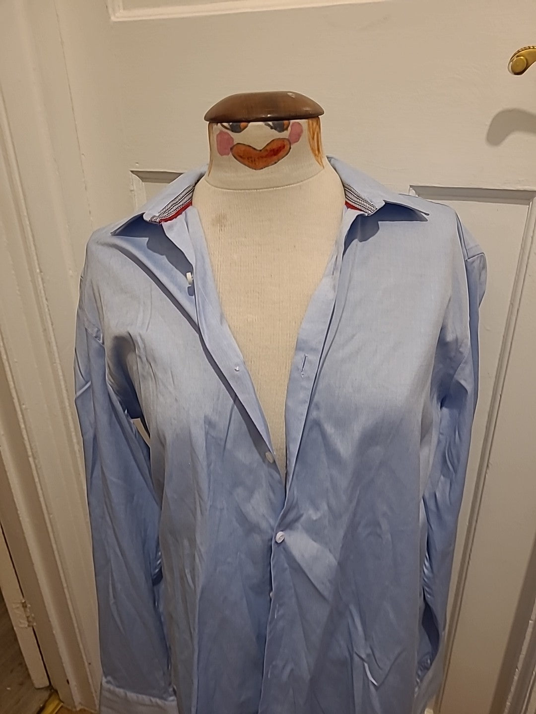 Mens Autograph Size 16 Collar Tailored Fit Blue Shirt