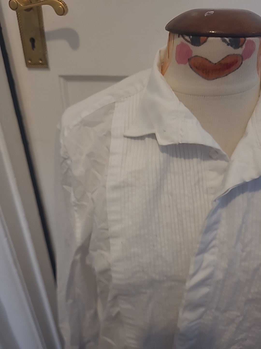 Mens Moss Size 15.5" White Long Sleeved Tailored Shirt