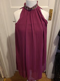 Ladies Lili London Size 12 Purple Sleeveless Lined Dress