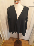 Ladies QED London Size Medium Black Lace Sleeved Cardigan