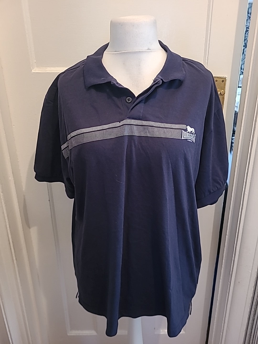 Mens Lonsdale Size 2XL Navy Short Sleeved Polo