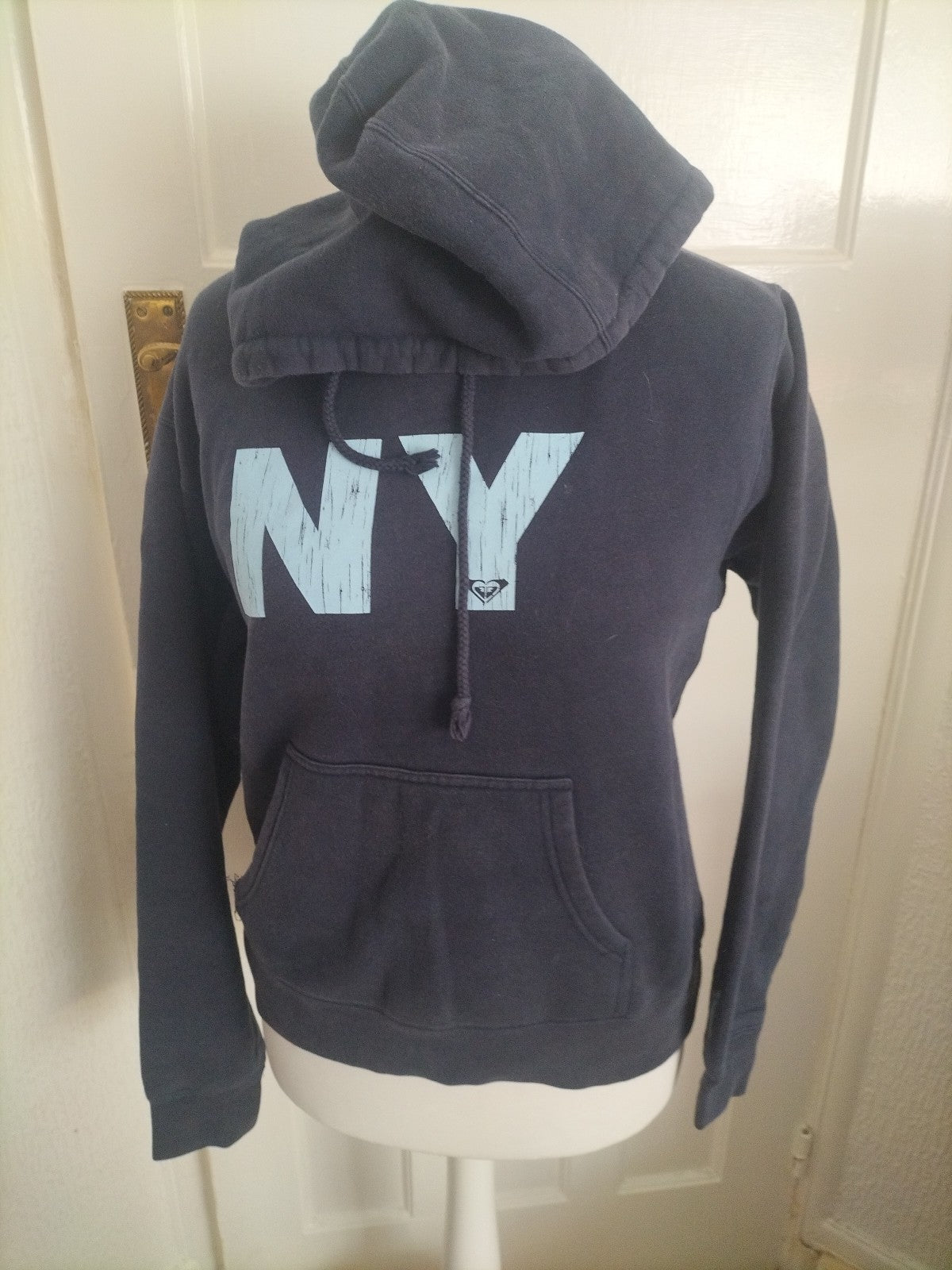 Ladies Roxy Size Large Navy Print Pullover Hoodie
