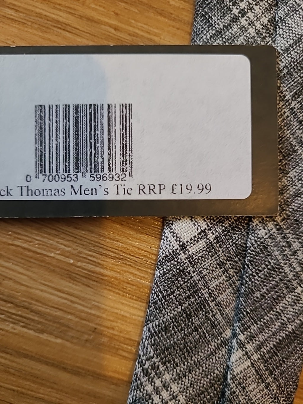 Mens Check Grey Tie