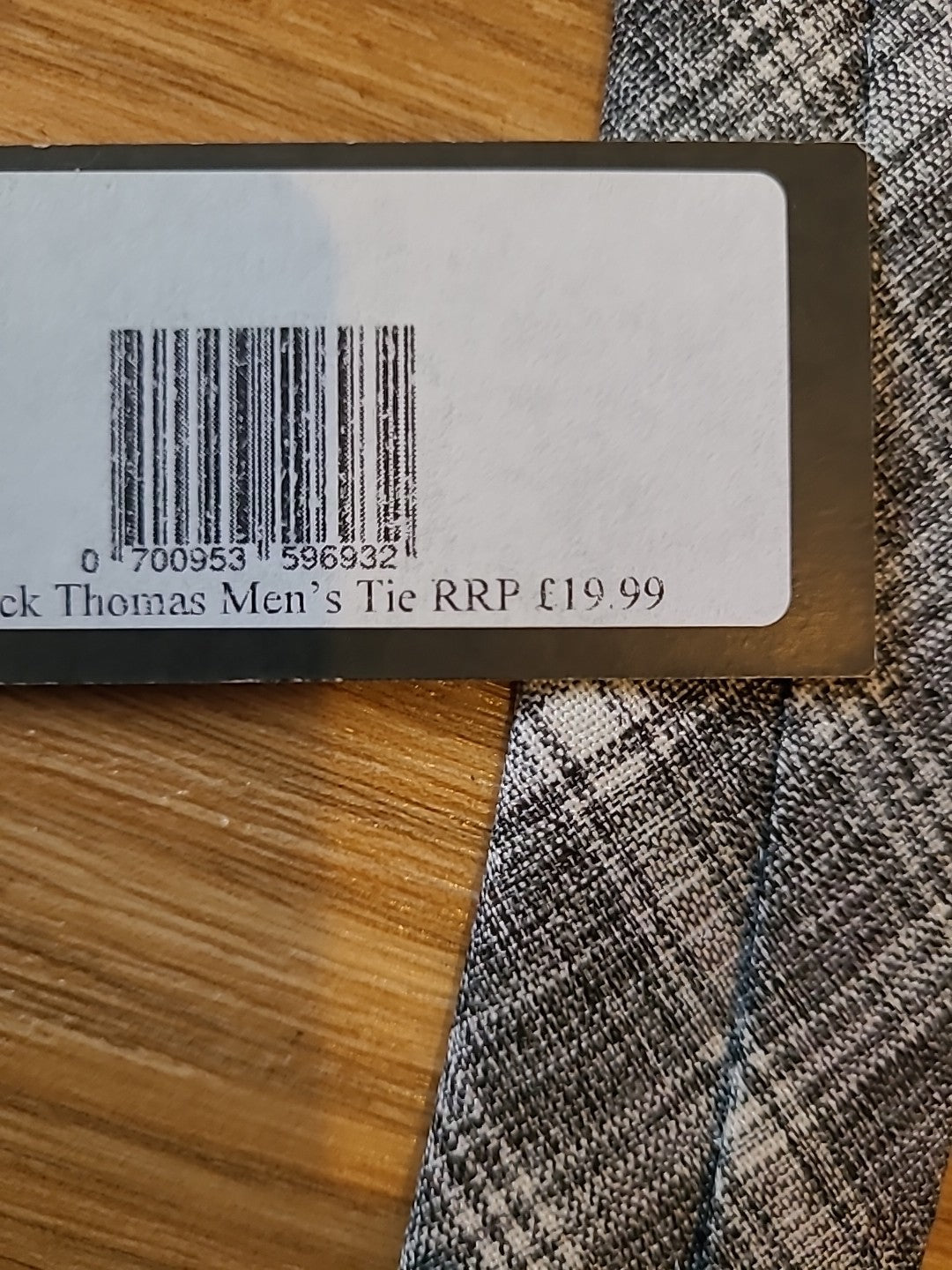 Mens Check Grey Tie