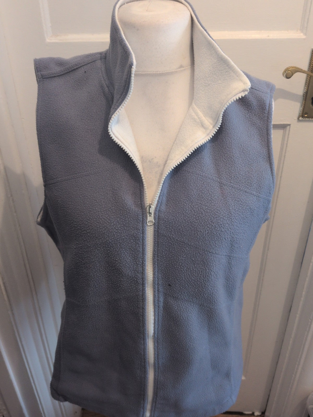 14-16 Blue Bobbling Sleeveless Zipped Waistcoat Jacket