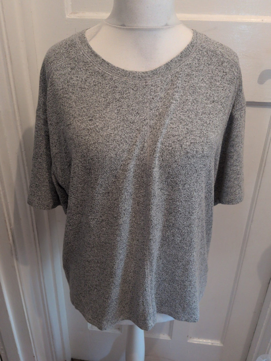 Marks And Spencer 16 Light Grey Short Sleeve T-shirt Blouse Top