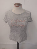 Ladies Avon Size Small Grey Print Short Sleeve Pyjama Rop