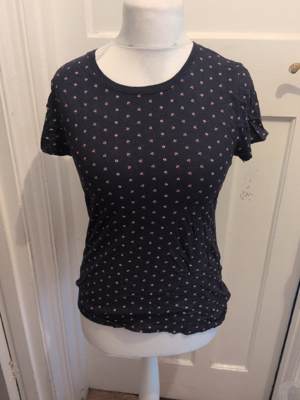 Gap Medium Navy Patterned Short Sleeve T-shirt