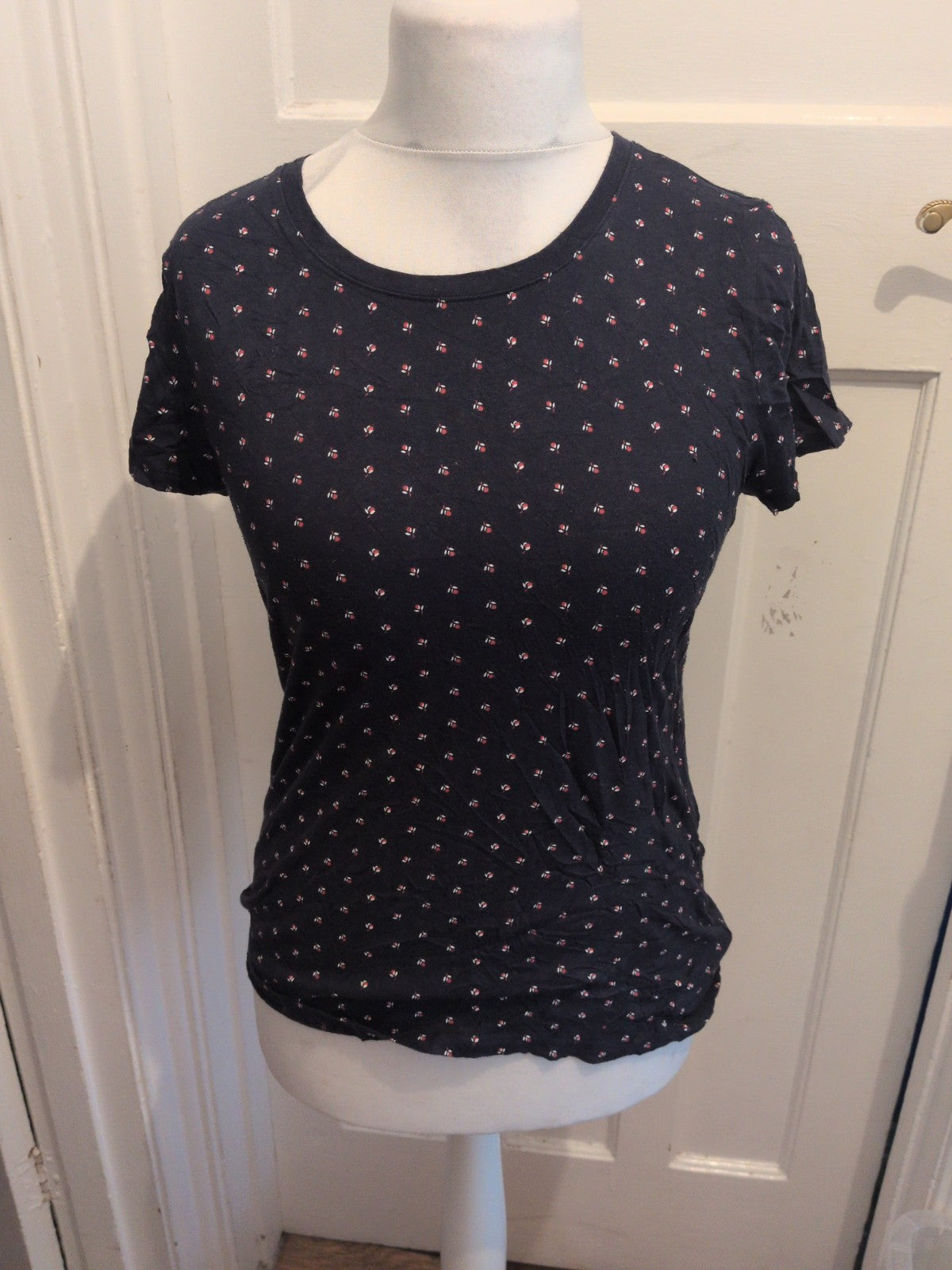 Gap Medium Navy Patterned Short Sleeve T-shirt