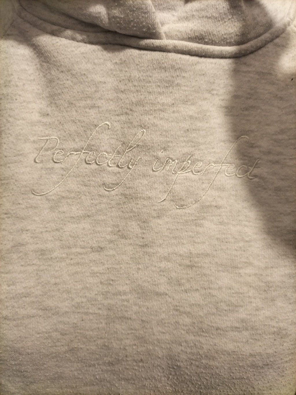 Ladies Primark Size Small 10-12 Grey Pullover Hoodie With Print On Front