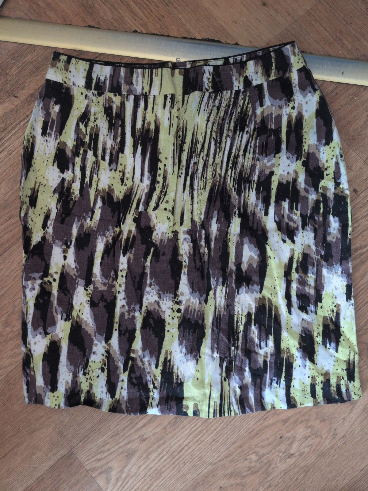 Marks And Spencer 12 Lime Pattern Skirt