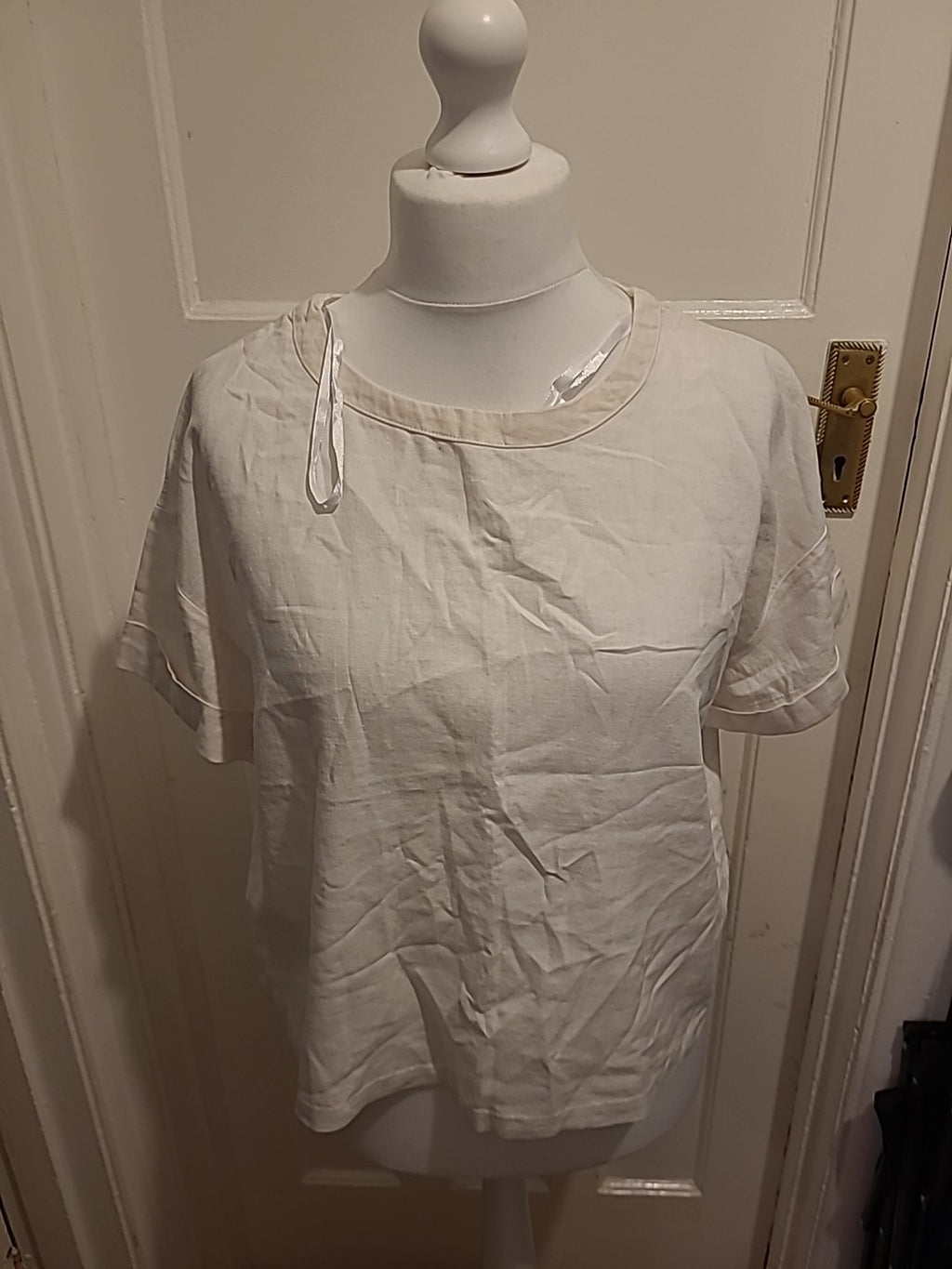 Ladies Primark Size 8 White Short Sleeve T-shirt